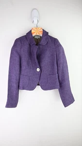 Anna Thomas 100% linen  jacket in aubergine  size UK6 - Picture 1 of 12