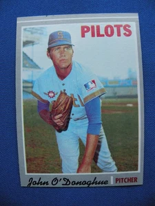 1970 Topps Baseball John O'Donoghue Seattle Pilots #441 error card bad cut - Picture 1 of 2