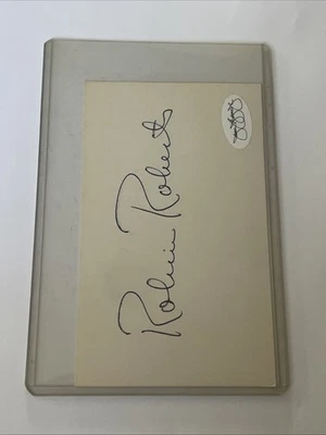 Robin Roberts HOF Baseball Player Index Card Signed Auto Autograph James Spence - Image 1 of 4