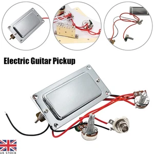 Electric Guitar Pickups Dual Mini Humbucker Pre-Wired With Volume Tone Control - Picture 1 of 11