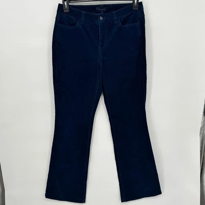 Pantalones de pana Talbots Curvy Fit azul marino para mujer talla 10 corte boot informales Foto 1 de 4