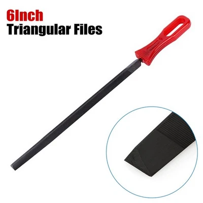 6Inch Triangular File for Sharpening Saw Teeth and V shaped Notches - Image 1 of 4