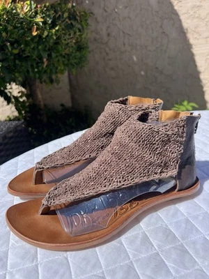 Sandalias CYDWOQ Hechas a Mano DE COLECCIÓN Marrón Tejidas Dion Boho Para Mujer Talla EU 40 US 10 Foto 1 de 4