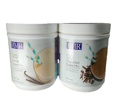 Lote de 2 batidos de repuesto para comidas HMR 120 vainilla y chocolate 12 porciones Foto 1 de 3