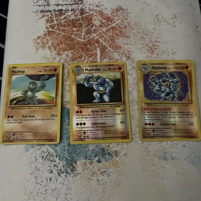 Pokémon TCG Machop 57/108, Machoke 58/108, Machamp 59/108 Evolutions Rev. Holo - Image 1 of 2