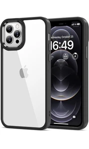 Apple iPhone 12 / 12 Pro 6.1 Shockproof Tuff Clear With Black Trim Case - Bild 1 von 1