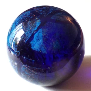 Vintage Multicolor Abstrakte Kunst Glaskugel Kugel Briefbeschwerer (m) - Bild 1 von 6