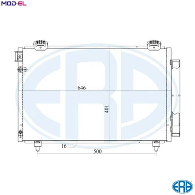 CONDENSER AIR CONDITIONING 667179 FOR TOYOTA 1ZZ-FE 1.8L 1CD-FTV 2.0L 4cyl - Image 1 of 4
