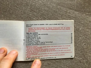 Notice/Mode d'emploi/Manuel Golf GB Gameboy FR - Afbeelding 1 van 2