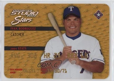 Donruss Studio Stars Gold 2002/250 Iván Rodríguez #SS-2 HOF Foto 1 de 2