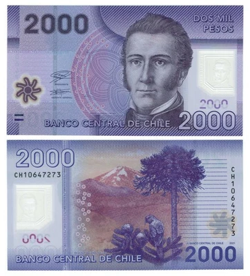 Chile 2000 Pesos (2021) - Nalcas National Reserve/Polymer p-162g, B297g UNC - Image 1 of 3