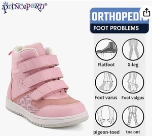 Princepard Kids Orthopedic Corrective Boots Arch Ankle Support Pink Size 11 - Picture 1 of 10