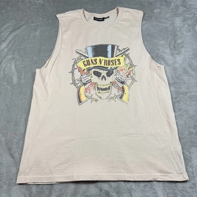 Camisa Guns N Roses Para Hombre XL Beige Sin Mangas 1989 Gira Merch Concert Foto 1 de 4