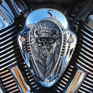 Chrome Dome Polished Aluminum Native Spirit Horn Cover Insert - NSIP-1 - Picture 1 of 1