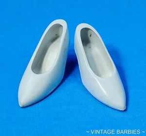 RARO Vintage Ideal Misty Doll Tacones/Zapatos de Goma Blancos COMO NUEVOS ~ AÑOS 60 - Imagen 1 de 5