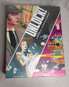 Unlock Heroic Adventures 3 Part Escape Room Adventure Card Board Game Party New - Picture 1 of 6