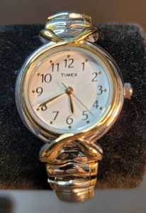 Reloj de pulsera Timex T21854 Cavatina para mujer correa elástica dos tonos COMO ESTÁ - Imagen 1 de 4