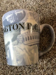 Washington DC Patriotic Mug Capitol Building Lincoln Soldiers Blue - Picture 1 of 9