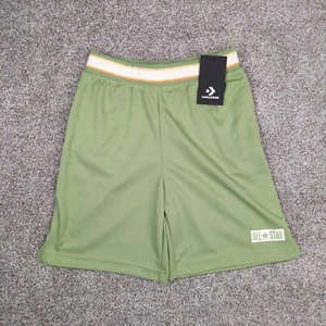 Converse Shorts Boys Youth Large Green Knit Basketball Athletic Perforated NWT - Picture 1 of 12