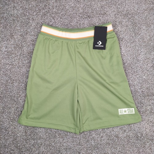 Pantaloncini Converse ragazzo giovane grande maglia verde basket atletico traforati nuovi con etichetta