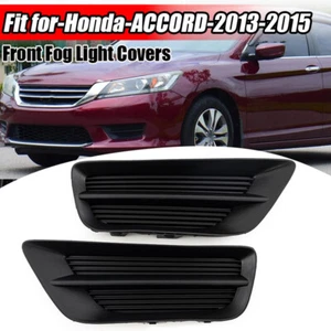 1Pair For 2013-2015 Honda Accord Sedan Front Bumper Fog Light Grille Grill Cover - Foto 1 di 19