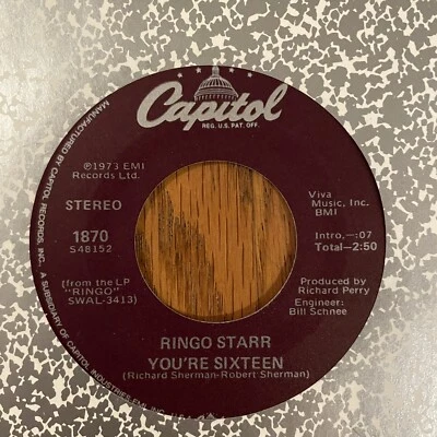 RINGO STARR - YOU'RE SIXTEEN / DELIL WOMAN, CAPITOL 1870, STEREO 45 RPM, MINT ! - Image 1 of 4