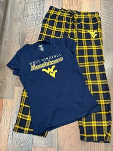 West Virginia Mountaineers NCAA Women's Lodge Short Sleeve Sleep Set - NWT - Picture 1 of 10