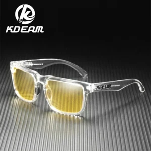 KDEAM Men Square Polarized Transparent Sunglasses Night Vision Driving Glasses - Picture 1 of 13