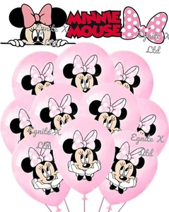 Globos de helio de calidad de fiesta de cumpleaños de látex de 12" Disney Minnie Mickey Mouse - Imagen 1 de 20