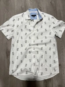 Zara Man Regular Fit Medium Hawaiian Mermaid All Over Print Short Sleeve Shirt - Picture 1 of 6