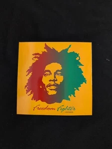 Bob Marley Freedom Fighter Vintage Vinyl Music Bumper STICKER 4"x4" - Picture 1 of 3