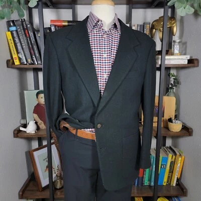 Cuerno de Caza J.Riggings Para Hombre Tweed Abrigo Deportivo Dos Botones Verde Espiga 42R Foto 1 de 4