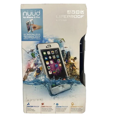 Funda Impermeable Duradera Serie Nuud Lifeproof para iPhone 6 Plus 5.5" Blanco Gris Foto 1 de 3