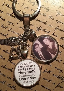 Personalised Photo Gift Keyring Memorial Bereavement Angel Memory of Funeral - Picture 1 of 1