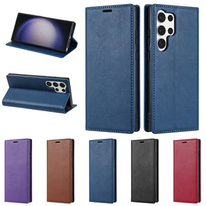Funda tipo billetera de cuero para Samsung Galaxy S25 S24 S23 S22 magnética con soporte abatible - Imagen 1 de 42