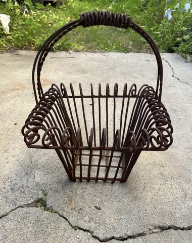 Vintage Cast Iron Basket Cover