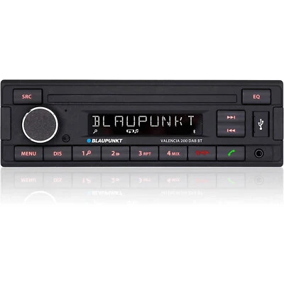 Blaupunkt Valencia 200 DAB BT Car Stereo Radio Bluetooth USB Mechless Retro Look - Image 1 of 4