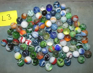Antique,Vintage Marbles , LOT OF 100,ALLEY,VITRO,MASTER,HEATON,1930'S-1950'S L3 - Picture 1 of 2