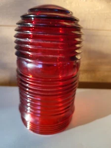 Vintage Red Kopp Glass Emergency Exit Light Cover/Lens Screws on - Picture 1 of 6