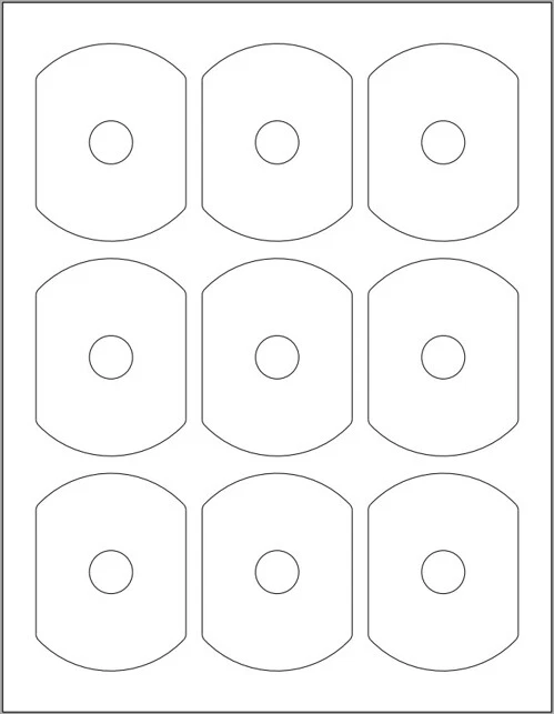 900-Pak Matte Finish BUSINESS CARD CD (hockey rink) 9-Up Labels (100 sheets) - Image 1 of 1