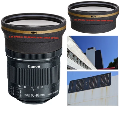  2.2x TELEPHOTO ZOOM LENS EXTENDER FOR Canon EF-S 10-18mm f/4.5-5.6 IS STM Lens - Image 1 of 4
