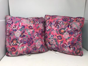 2 Target Home Classics Pink Floral Throw Decorative Square Pillows Reversible - Picture 1 of 9