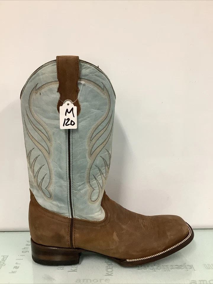 Ferrini Bronco Teal Western men’s Boot, Size 12D, Preowned. - Image 1 of 4