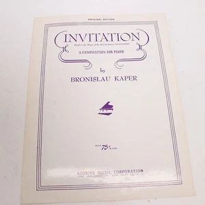 Bronislau Kaper Movie Invitation Theme Piano Sheet Music 1952 Robbins - Picture 1 of 4