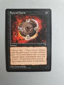 Funeral Charm, MTG Visions (1997), Common Black Instant NM - Picture 1 of 2