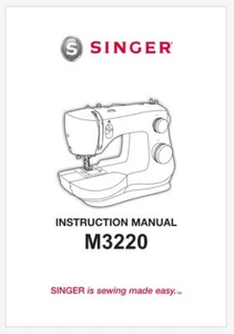 Singer Model M3220 Operation Instruction Manual USB or Printed - Picture 1 of 4
