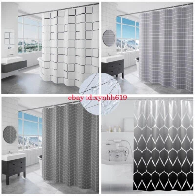 Duschvorhang extra Breite 1-3M Textil Wannenvorhang Badewannenvorhang Inkl Ringe - Bild 1 von 4