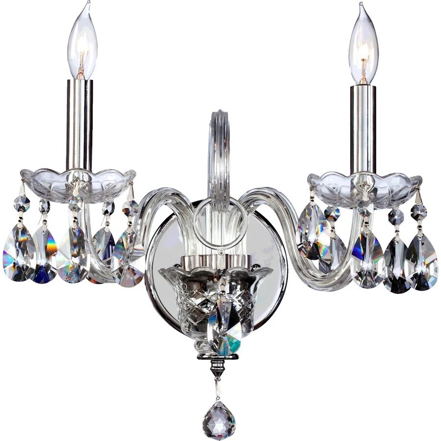 Quorum Bohemian Katerina 2 Light Wall Bracket, Chrome - 631-2-514 - Image 1 of 1