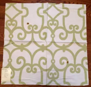 SCHUMACHER Manor Gate in Aloe Green & Ivory 26 3/4" Linen Blend Fabric Sample - Picture 1 of 3