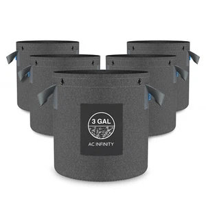Heavy Duty Fabric Pots, 3 Gallon Reusable Grow Bags for Gardening - Picture 1 of 7